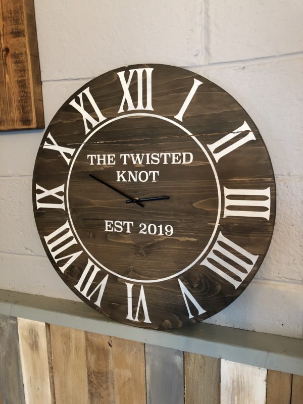 Slatted Circle Clock 45cm x 45cm - £45 | The Twisted Knot