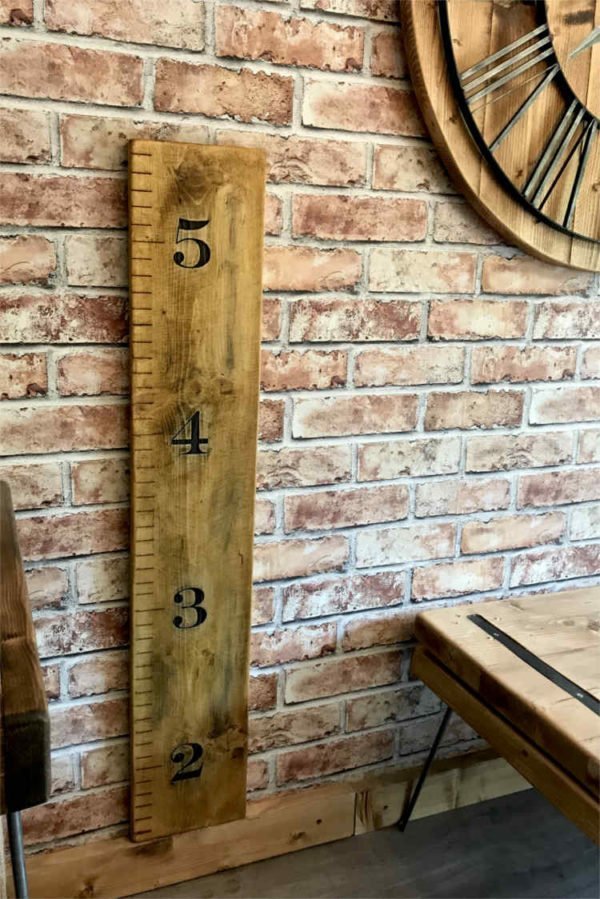 Giant Wooden Ruler Growth Chart